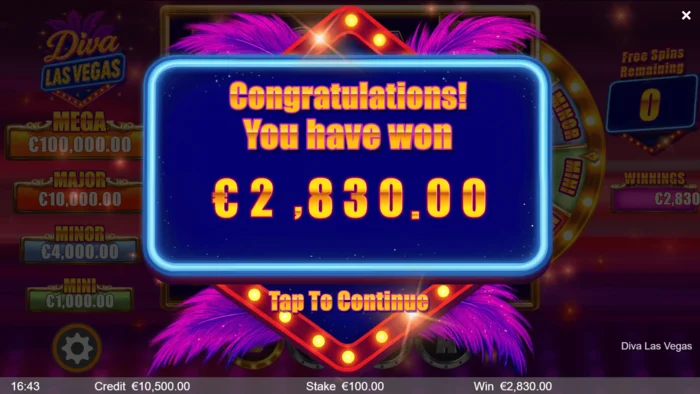 Diva Las Vegas - scorul final al sesiunii